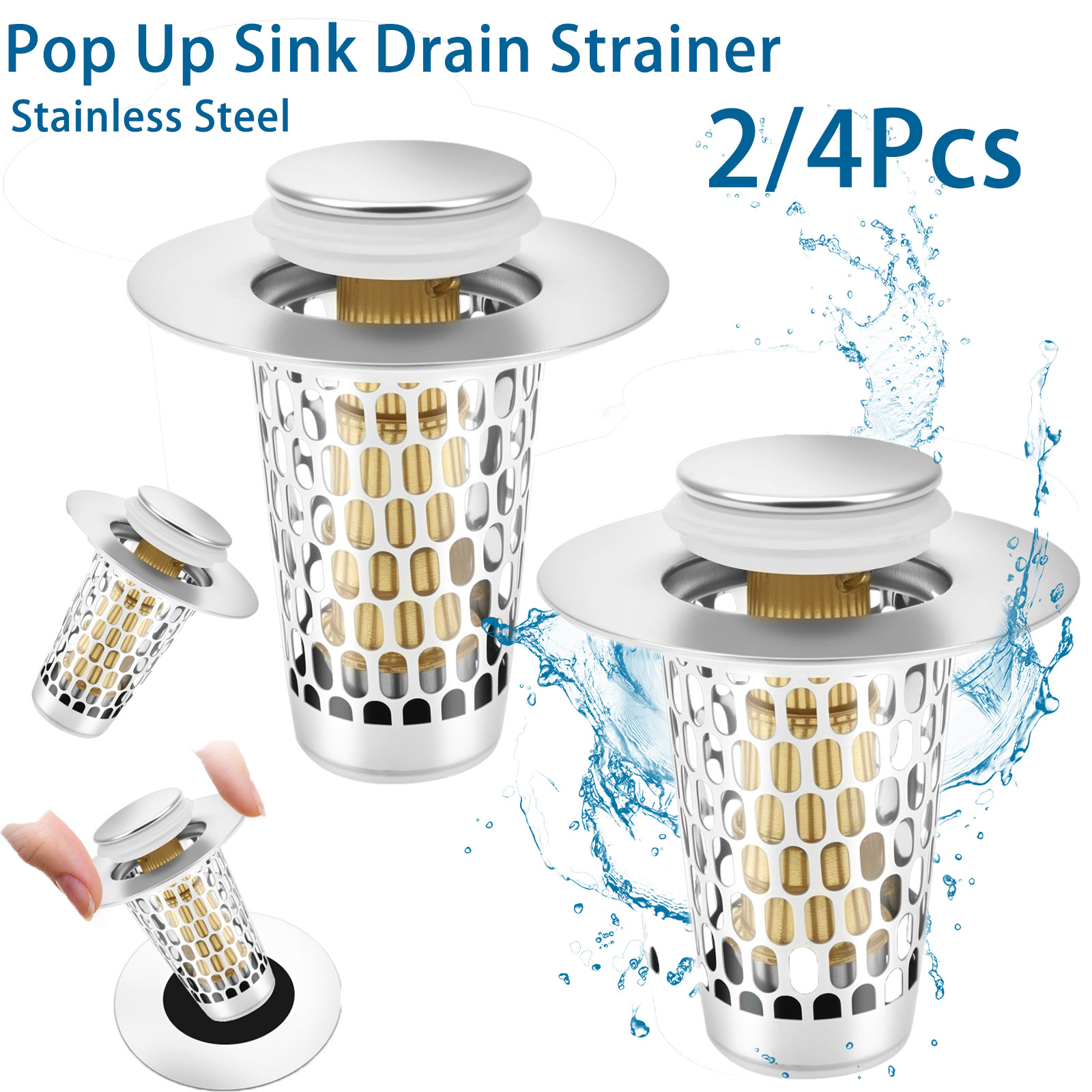 2/4Pc Pop Up Sink Drain Strain - Home Improvement K&B Construction recension och pris